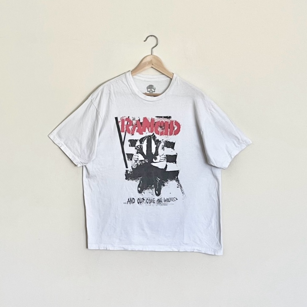 Rancid 2006 And Out Come The Wolves Punk Band White T Shirt Adult size XL